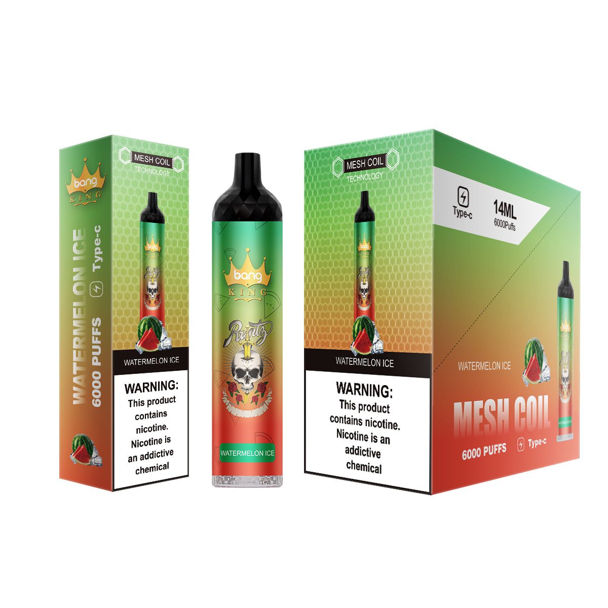 Vtv Vs 6000 Puff Smoke Vape Vapes with Nicotine 5% 3% 2% 0% 13ml