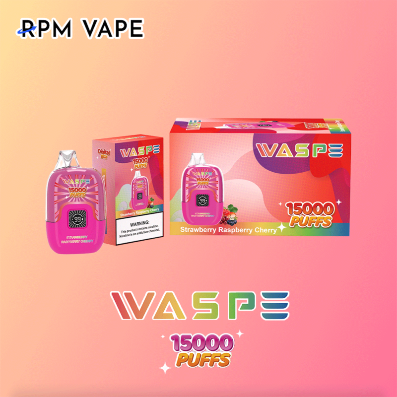 Waspe Digital Box 15000 Puffs fraise framboise cerise Nouveaux produits | rpmvape.com