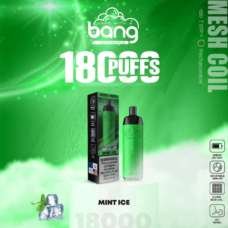 Bang Crown Bar 18000 18K Puffs Disposable Vape MINTICE