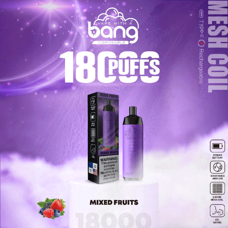 Bang Crown Bar 18000 18K Puffs Disposable Vape MIXED FRUITS