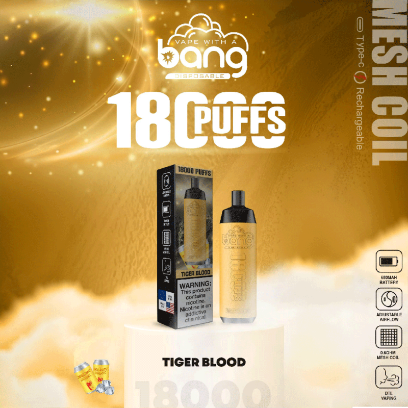 Bang Crown Bar 18000 18K Puffs Disposable Vape TIGER BLOOD