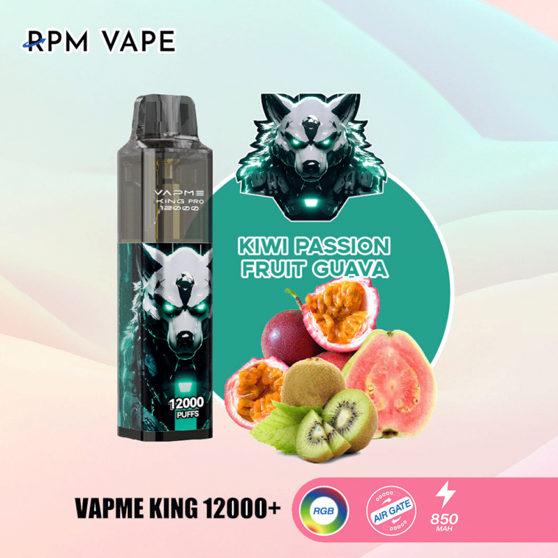 VAPME King Pro 12000 Puffs | KIWI PASSION FRUIT GUAVA | Rpm Vape