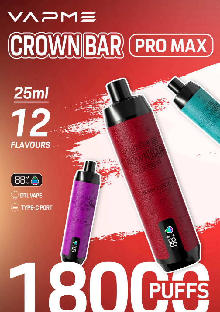 Vapme Crowun Bar 18000 18K Puffs Pro Max Vape