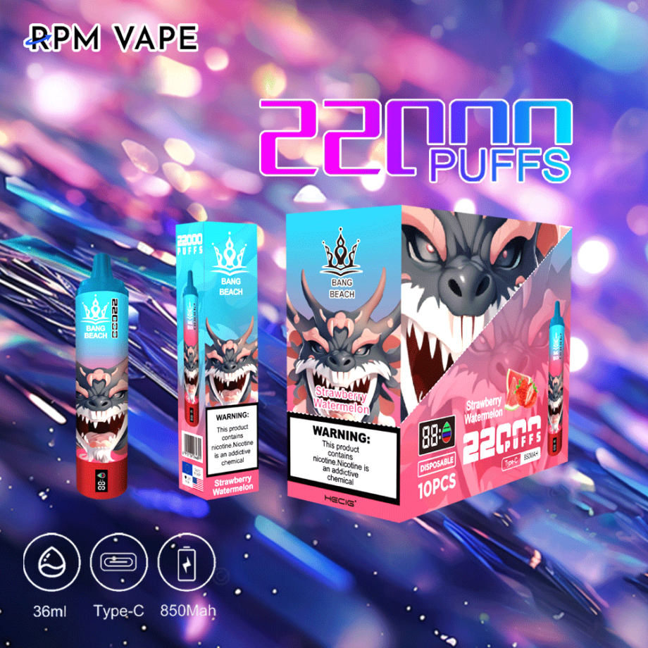 Bang Beach 22000 Puffs Disposable E Cigarettes - RPM VAPE