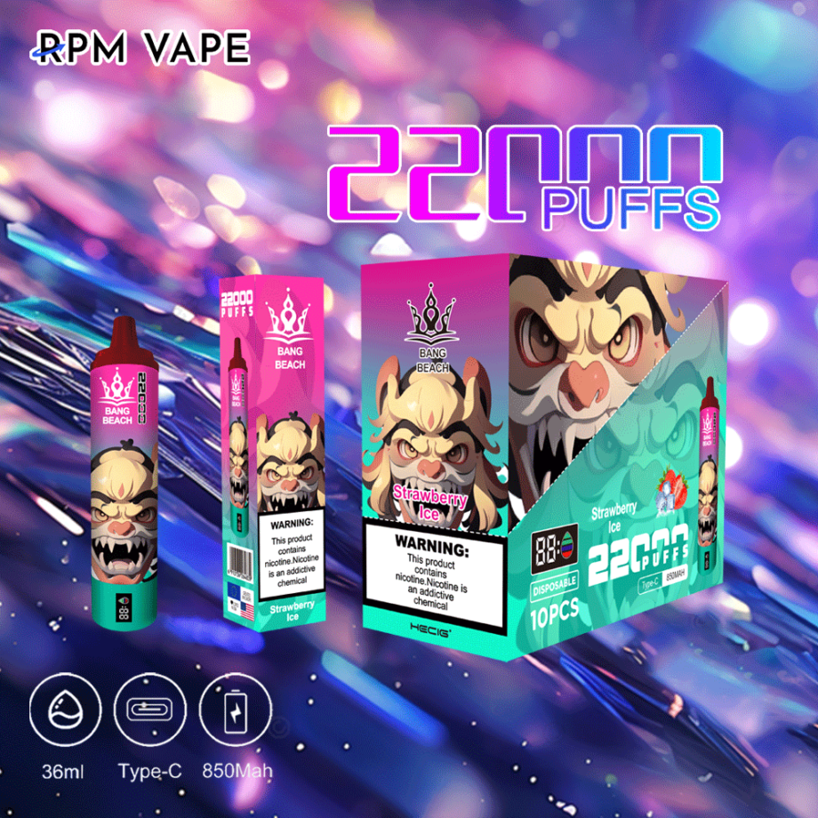 Bang Beach 22000 Puffs Disposable E Cigarettes - RPM VAPE