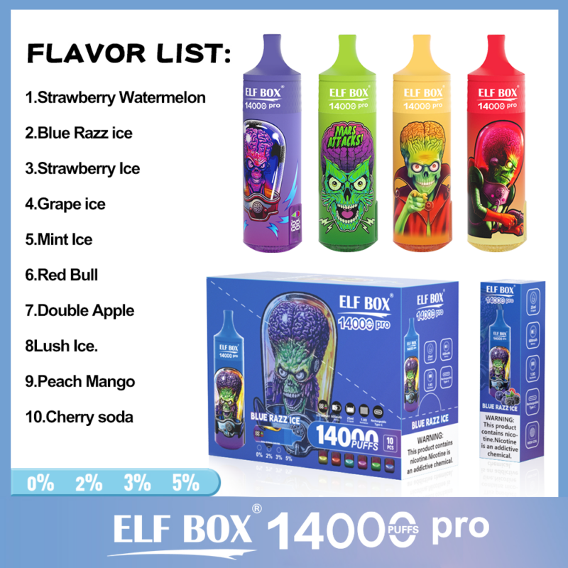 elf box rgb 14000 pro disposable e cigarette Caractéristiques