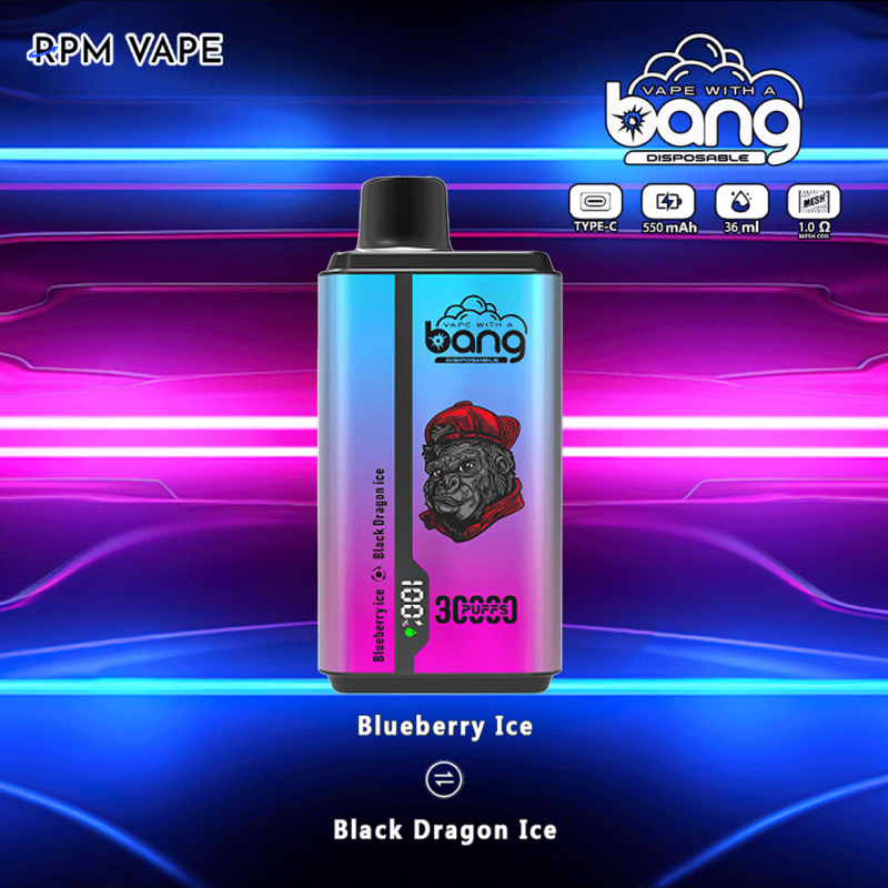 bang 30000puffs blueberry ice black dragon ice