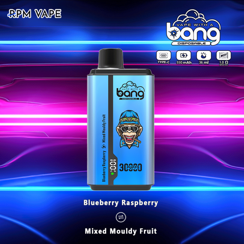 bang 30000puffs blueberry raspberry mixed mouldy fruit