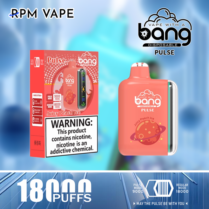 Bang Pulse 18000 Züge Saftiger Pfirsich-Lce