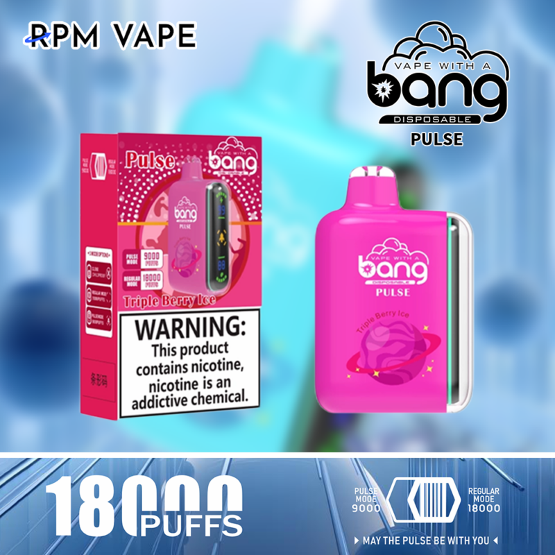 Bang Pulse 18000 Züge Triple-Berry-Ice