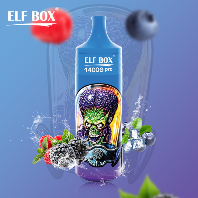 Elf Box rgb 14000 pro Einweg e Zigarette blau raz Eis