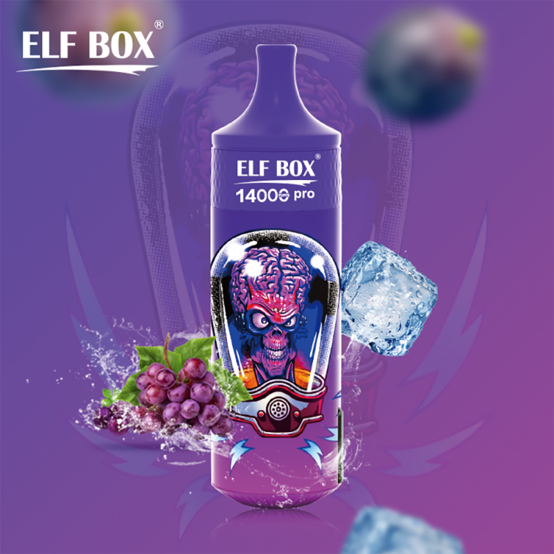 Elf Box rgb 14000 pro Einweg e Zigarette Traubeneis
