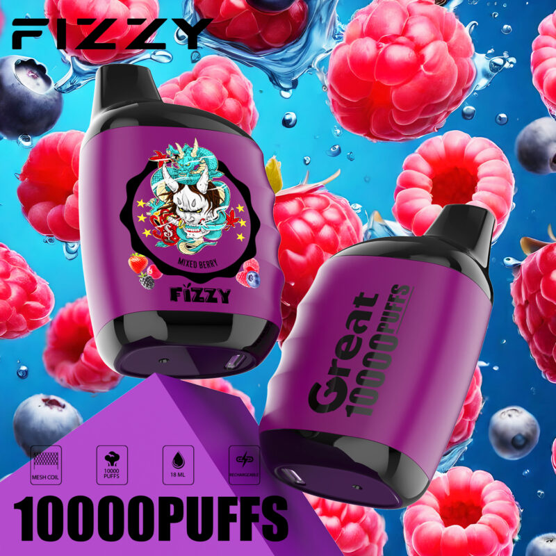 Fizzy GREAT 10000 Puffs Mixed-Berry