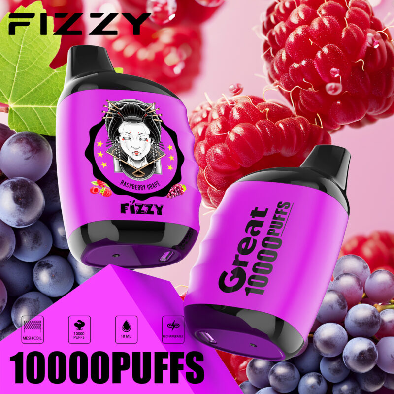 Fizzy GREAT 10000 Puffs Raspberry-Grape