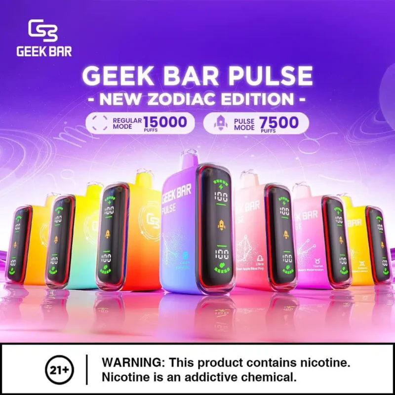 geek bar 15000 bouffées diverses saveurs pulse vape jetable