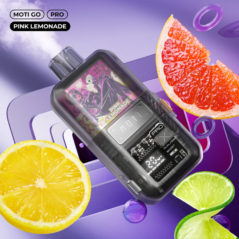 Moti Go Pro 12000 Puffs Roze-Limonade