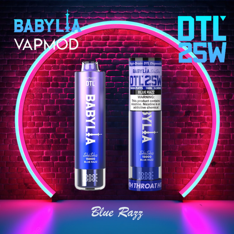 vapmod babylia shisha 15000puffs blue razz
