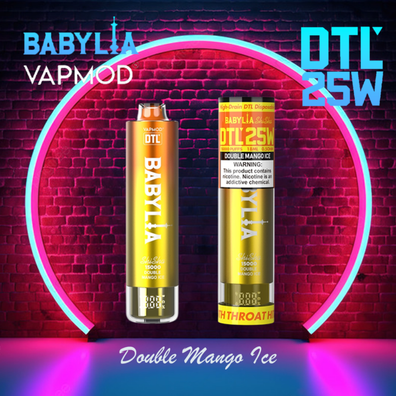 vapmod babylia shisha 15000puffs dubbel mango is