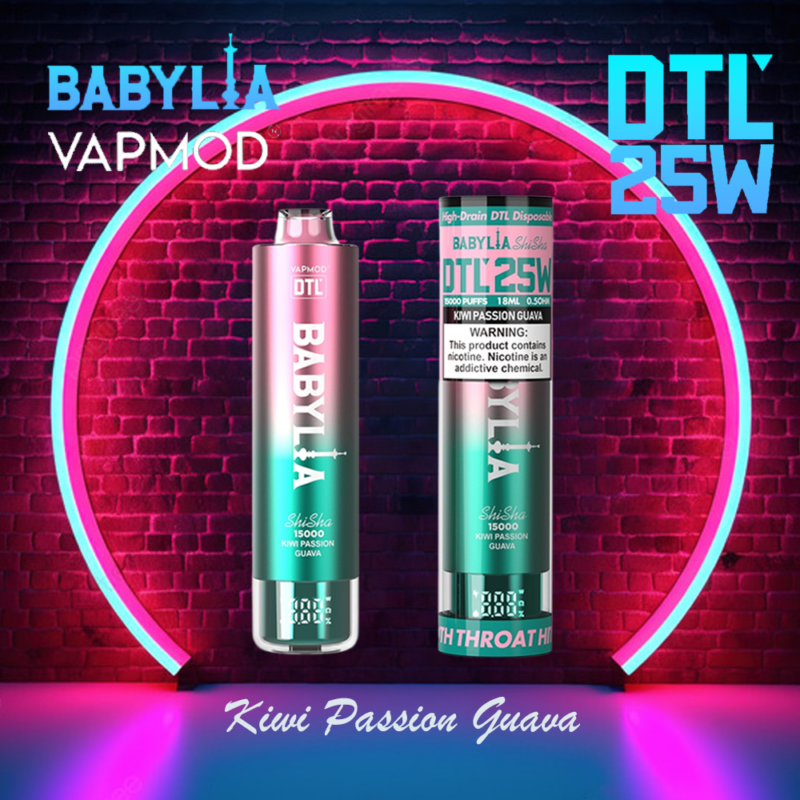 vapmod babylia shisha 15000puffs kiwi passion guava