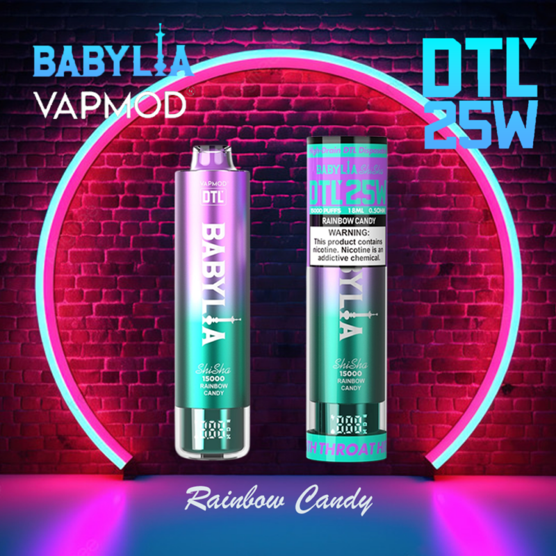 vapmod babylia shisha 15000puffs regnbågsgodis