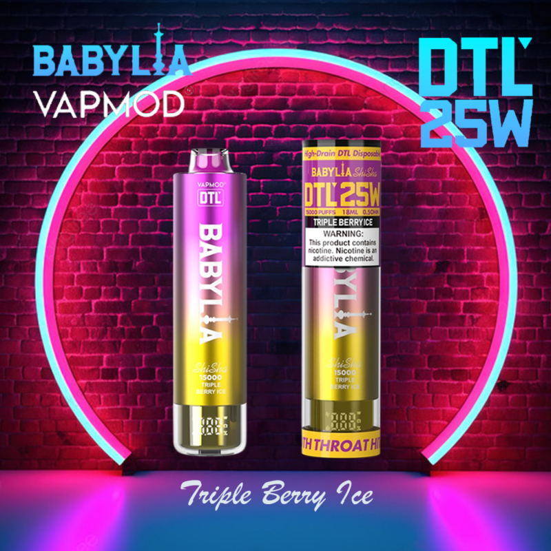 vapmod babylia shisha 15000puffs triple berry ice
