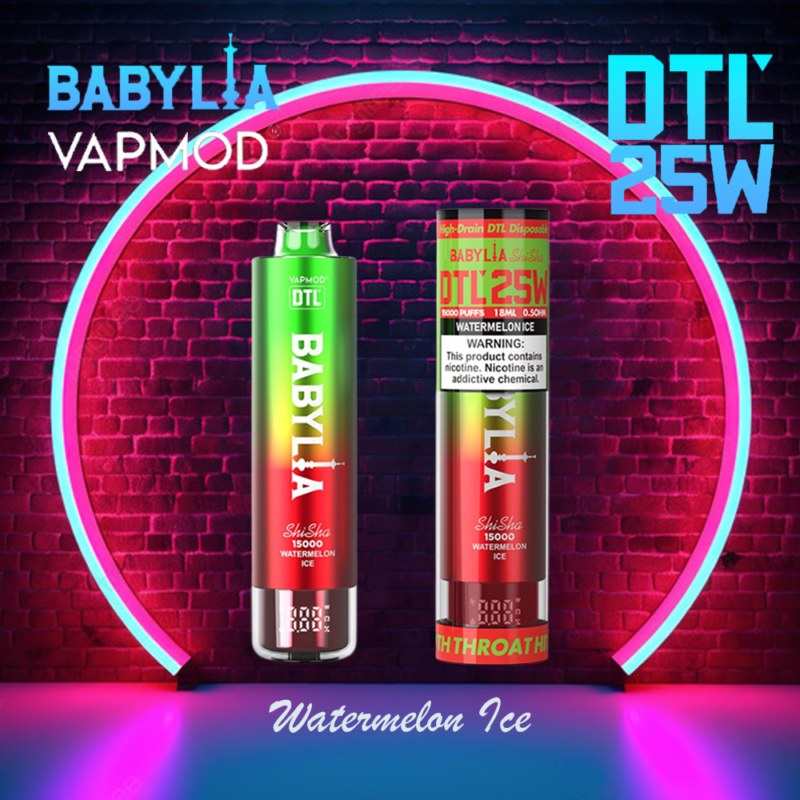 vapmod babylia shisha 15000puffs vattenmelon is