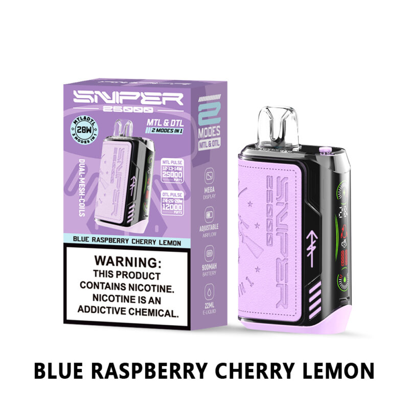 Vapmod Sniper 25000 Puffs Blaue Himbeere Kirsche Zitrone