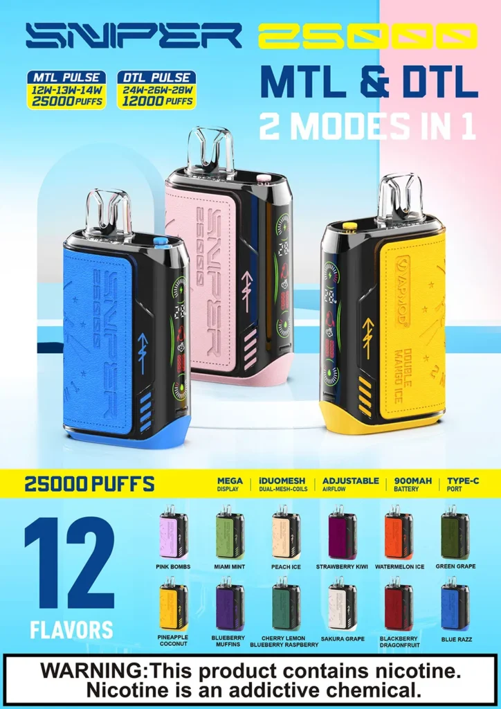 Vapmod Sniper 25000 Puffs Geschmack