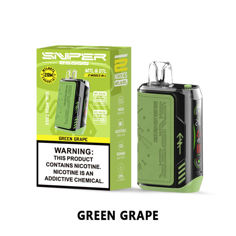 Vapmod Sniper 25000 Puffs grüne Traube