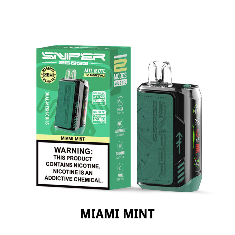 Vapmod Sniper 25000 Puffs Miami Minze