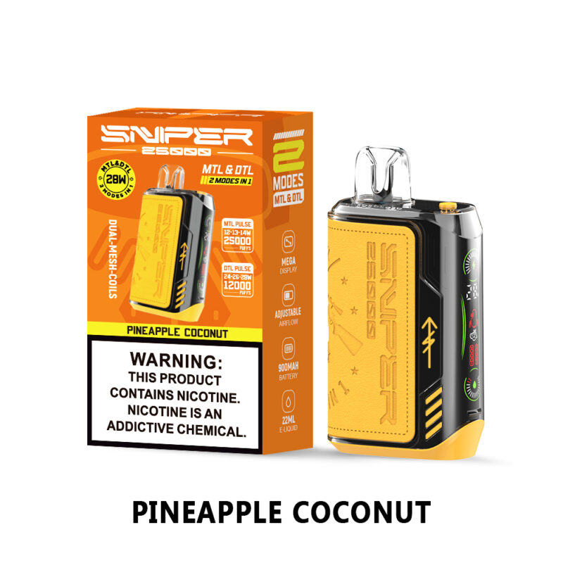 Vapmod Sniper 25000 Züge Ananas-Kokosnuss