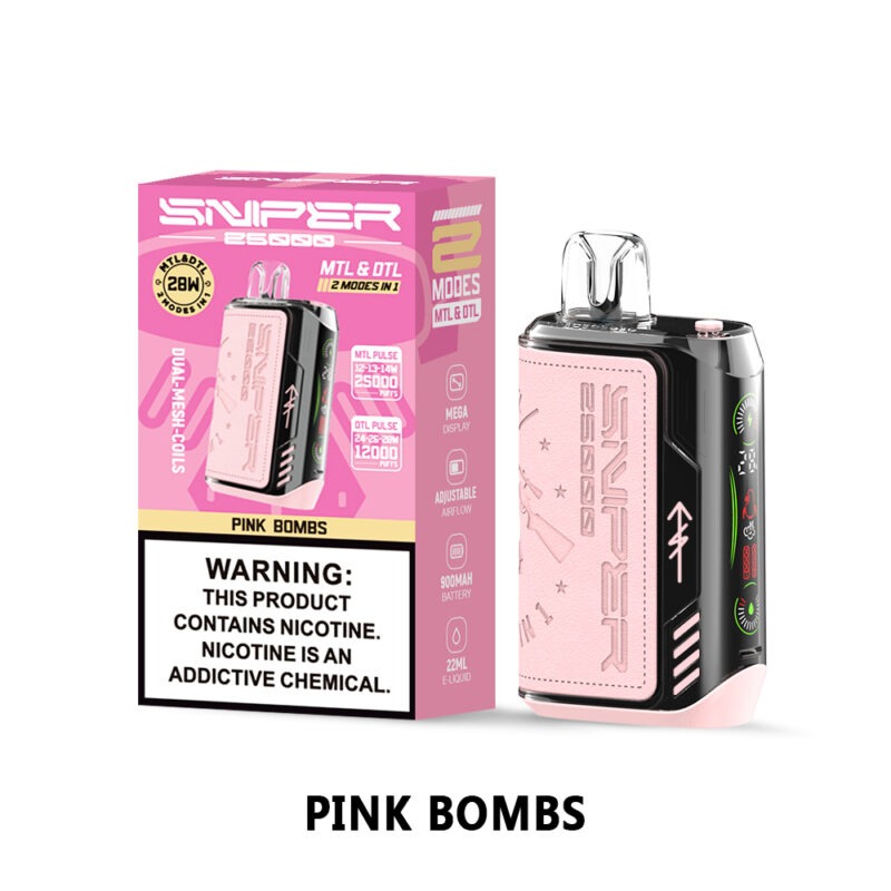 Vapmod Sniper 25000 Puffs rosa Bomben