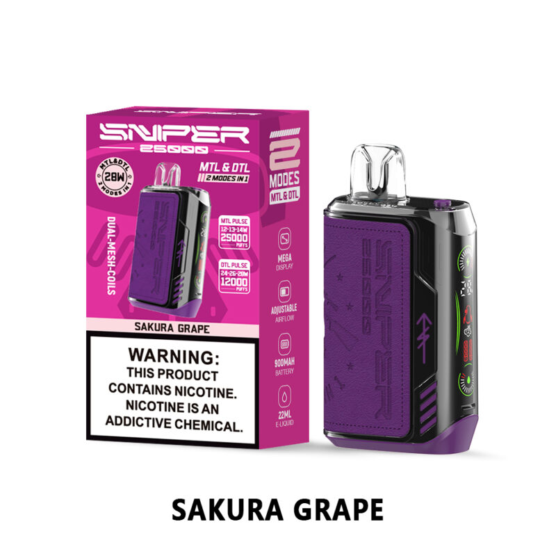 Vapmod Sniper 25000 Puffs Sakura-Traube