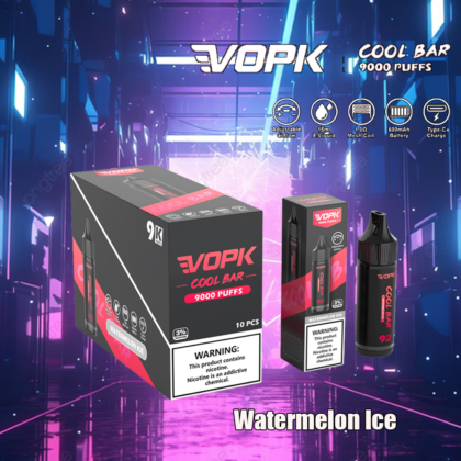 vopk cool bar 9000 trekjes 9k e-sigaret watermeloen-ijs