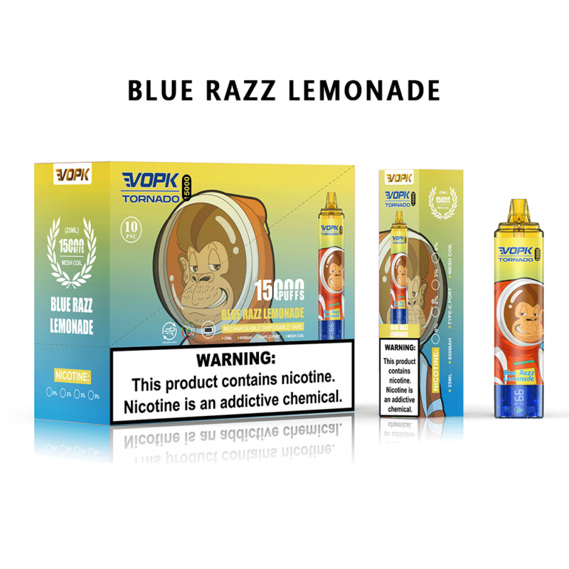 vopk tornado 15000 puffar blue-razz-lemonad