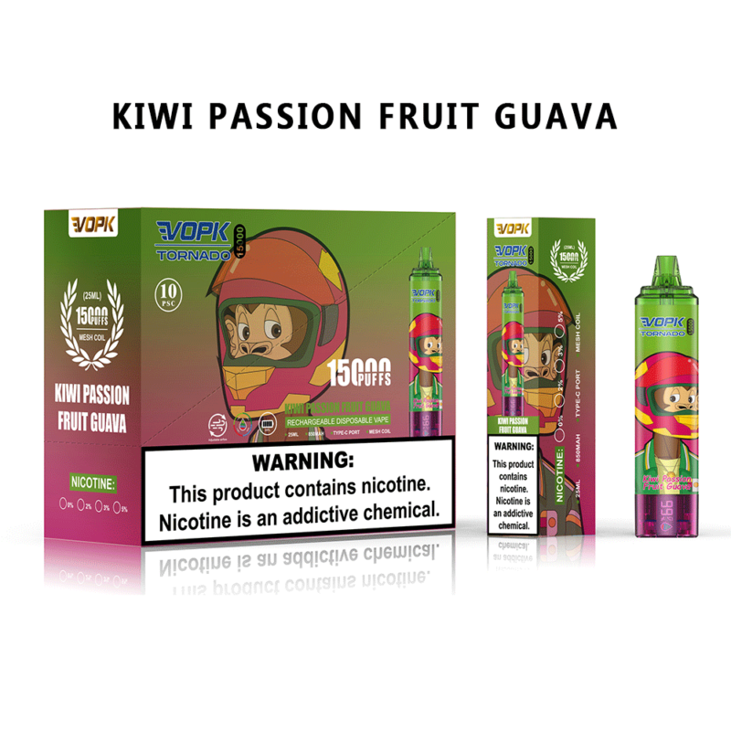 vopk tornado 15000 puffar kiwi-passionsfrukt-guava