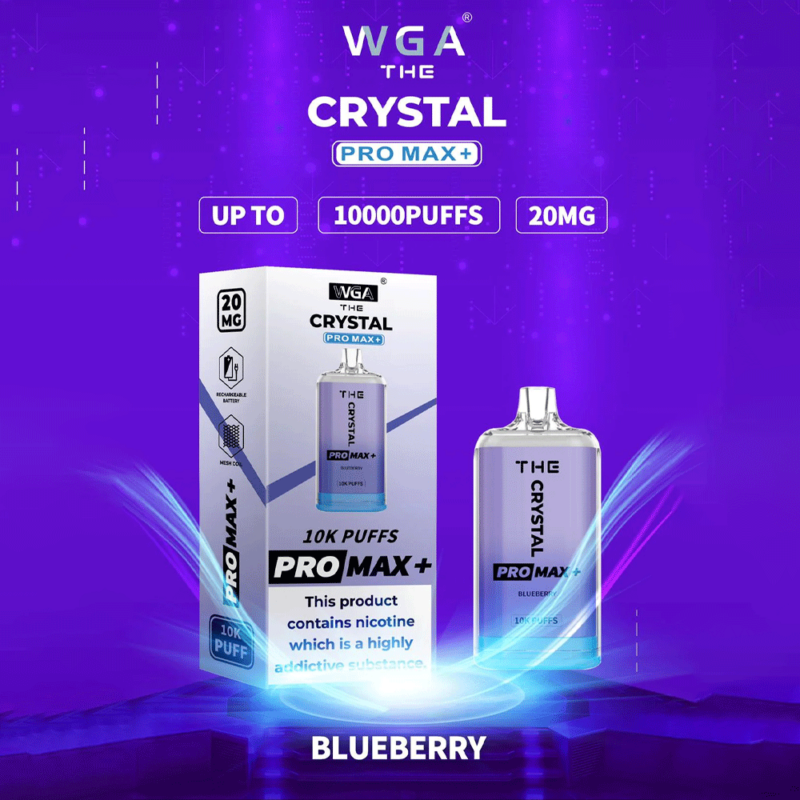 WGA vape Crystal Pro Max Extra 10000 Puffs Myrtille