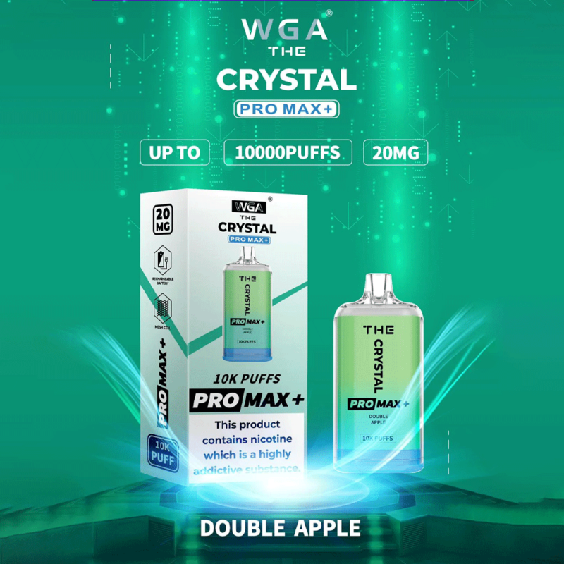 WGA vape Crystal Pro Max Extra 10000 Puffs Double-Pomme