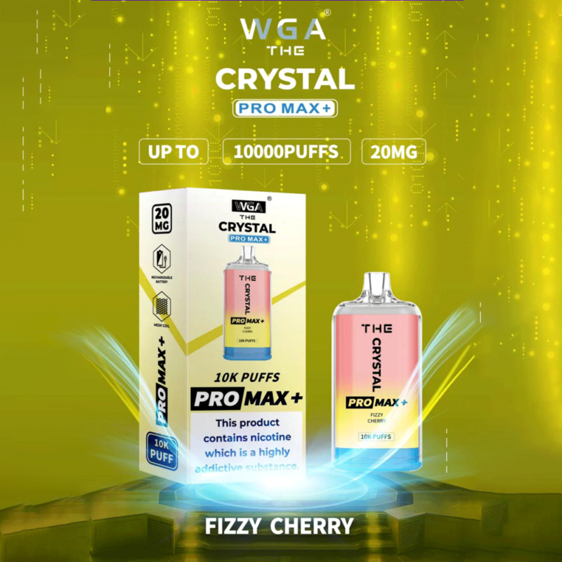 WGA vape Crystal Pro Max Extra 10000 Puffs Fizzy-Cherry