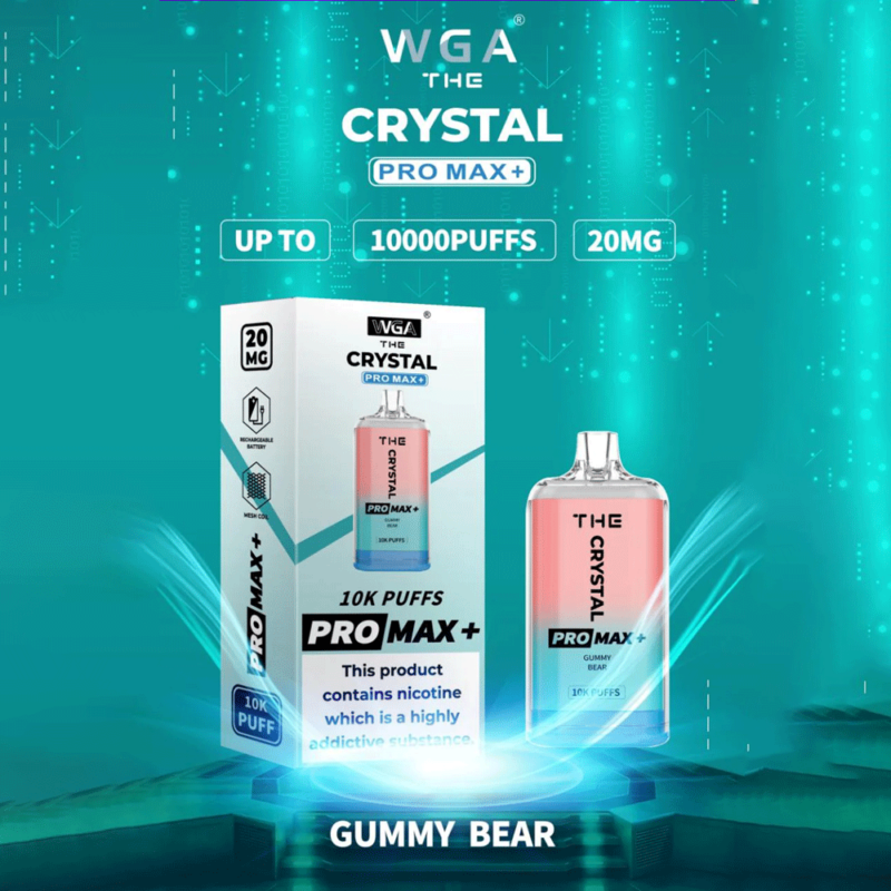WGA vape Crystal Pro Max Extra 10000 Puffs Gummy-Bear