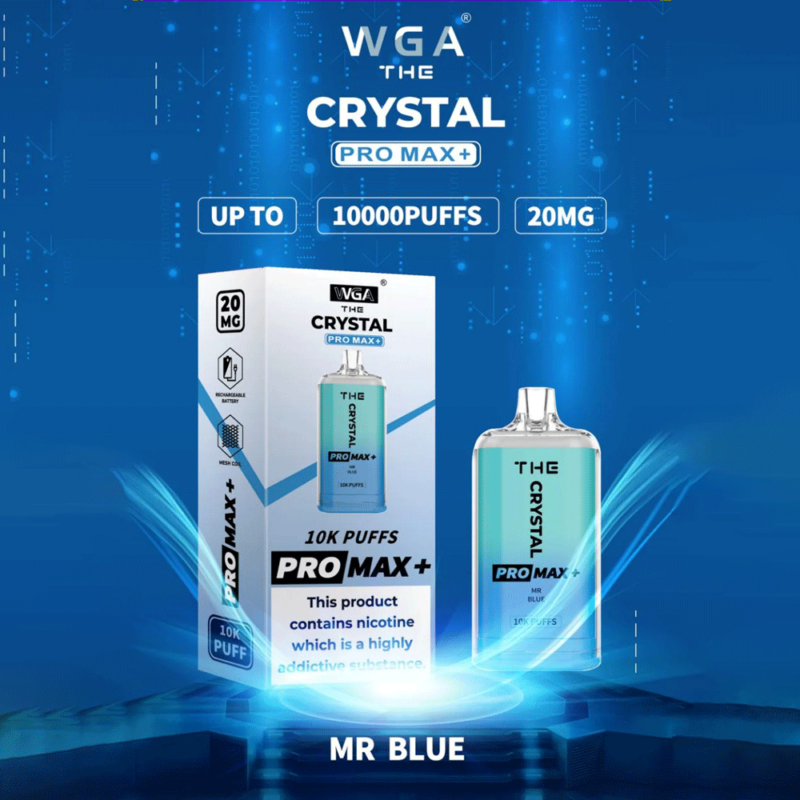 WGA vape Crystal Pro Max Extra 10000 Puffs Mr-Blue