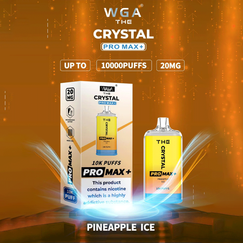 WGA vape Crystal Pro Max Extra 10000 Puffs Ananas-Glace
