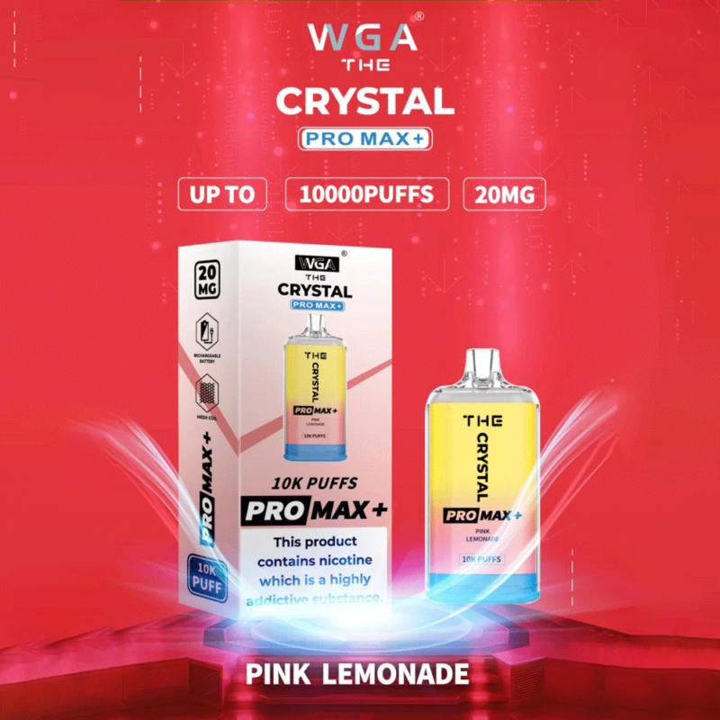 WGA vape Crystal Pro Max Extra 10000 Puffs Rose-Limonade