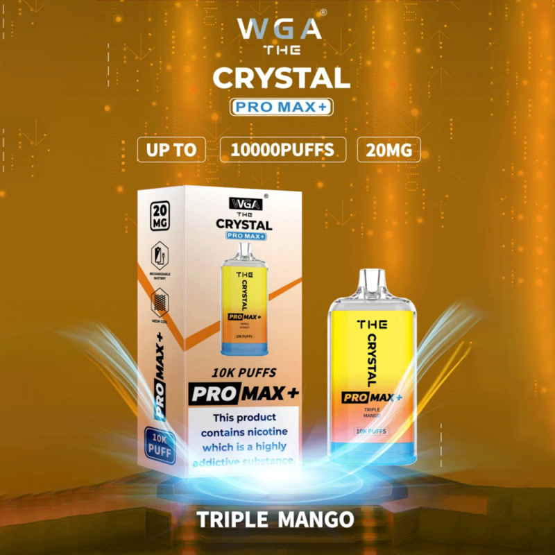 WGA vape Crystal Pro Max Extra 10000 Puffs Triple-Mangue