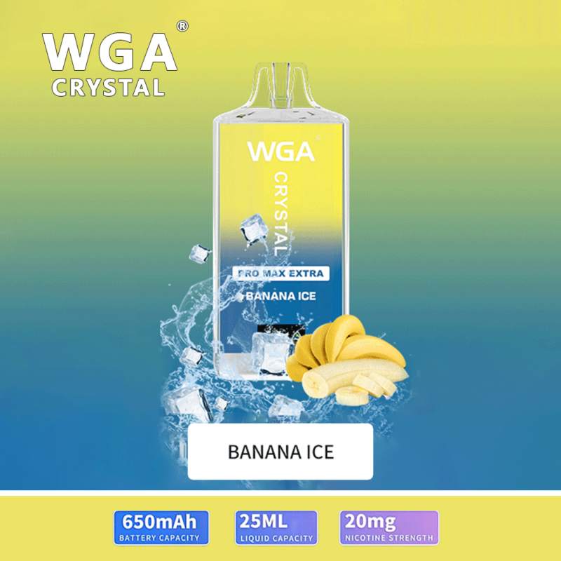 WGA Vape Crystal Pro Max Extra 15000 bocanadas Hielo de plátano