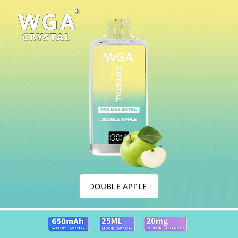 wga vape crystal pro max extra 15000 bocanadas doble manzana