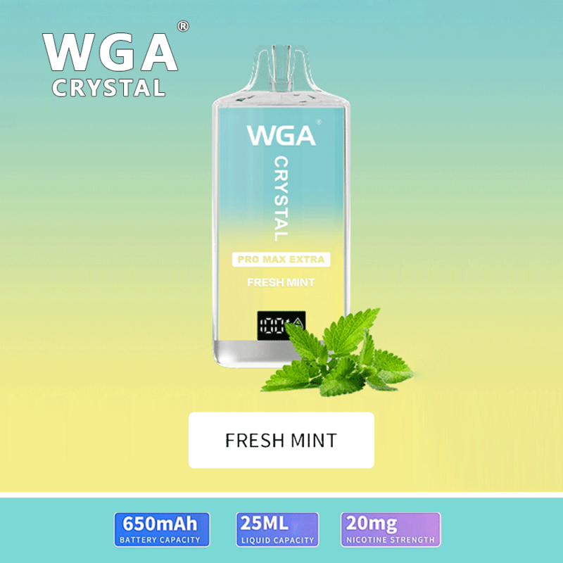 WGA Vape Crystal Pro Max Extra 15000 bocanadas Menta fresca