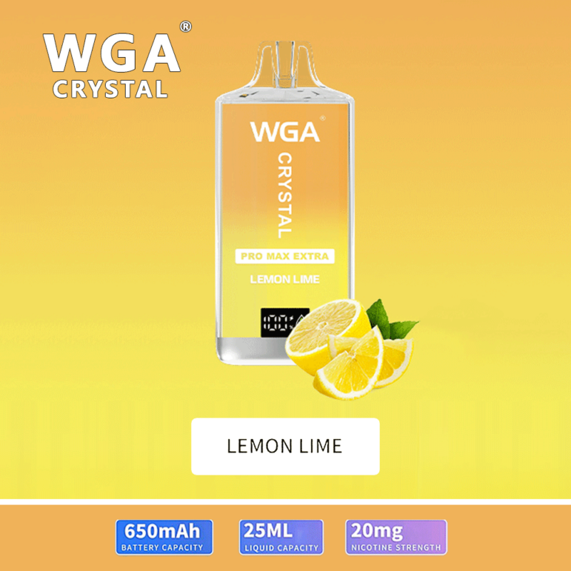 WGA Vape Crystal Pro Max Extra 15000 bocanadas limón lima