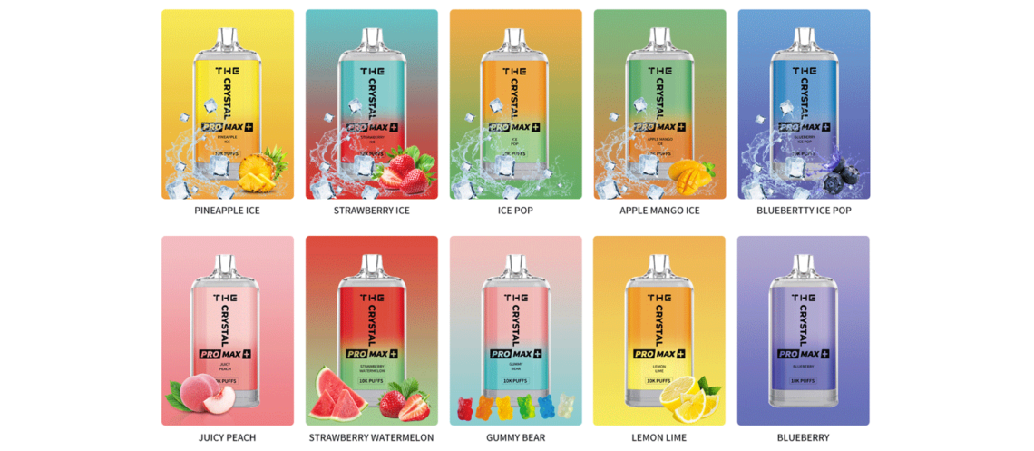 Saveurs de la vape WGA Crystal Pro Max Extra 10000 Puffs
